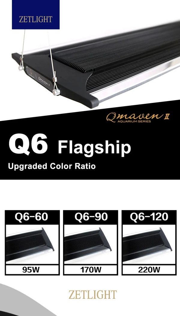 Zetlight Qmaven II Q6-90 Marine LED Light (WiFi App Controlled Reef Lighting)