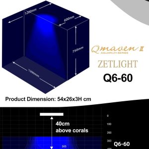 Zetlight Qmaven II Q6-120 Marine LED Light (210W–250W, WiFi Reef Lighting) - Image 4