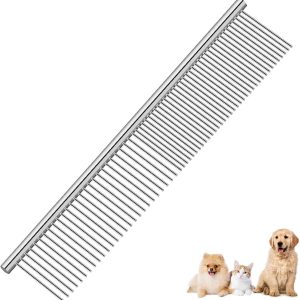 Dual-Teeth Stainless Steel Pet Comb – S, M & L Variants