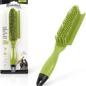 Green Meadow Rubber Fur Accumulator Brush – Hair Removal & Grooming Brush