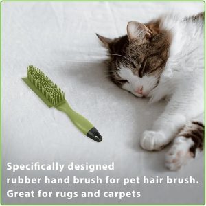 Green Meadow Rubber Fur Accumulator Brush – Hair Removal & Grooming Brush - Image 4