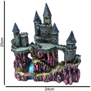 Magical Castle Fish Tank/Aquarium Resin Ornament (24x10x25cm) - Image 5