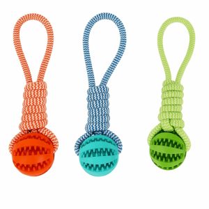 Rope Ball Tug Toy – Durable Cotton Chew & Interactive Dog Toy