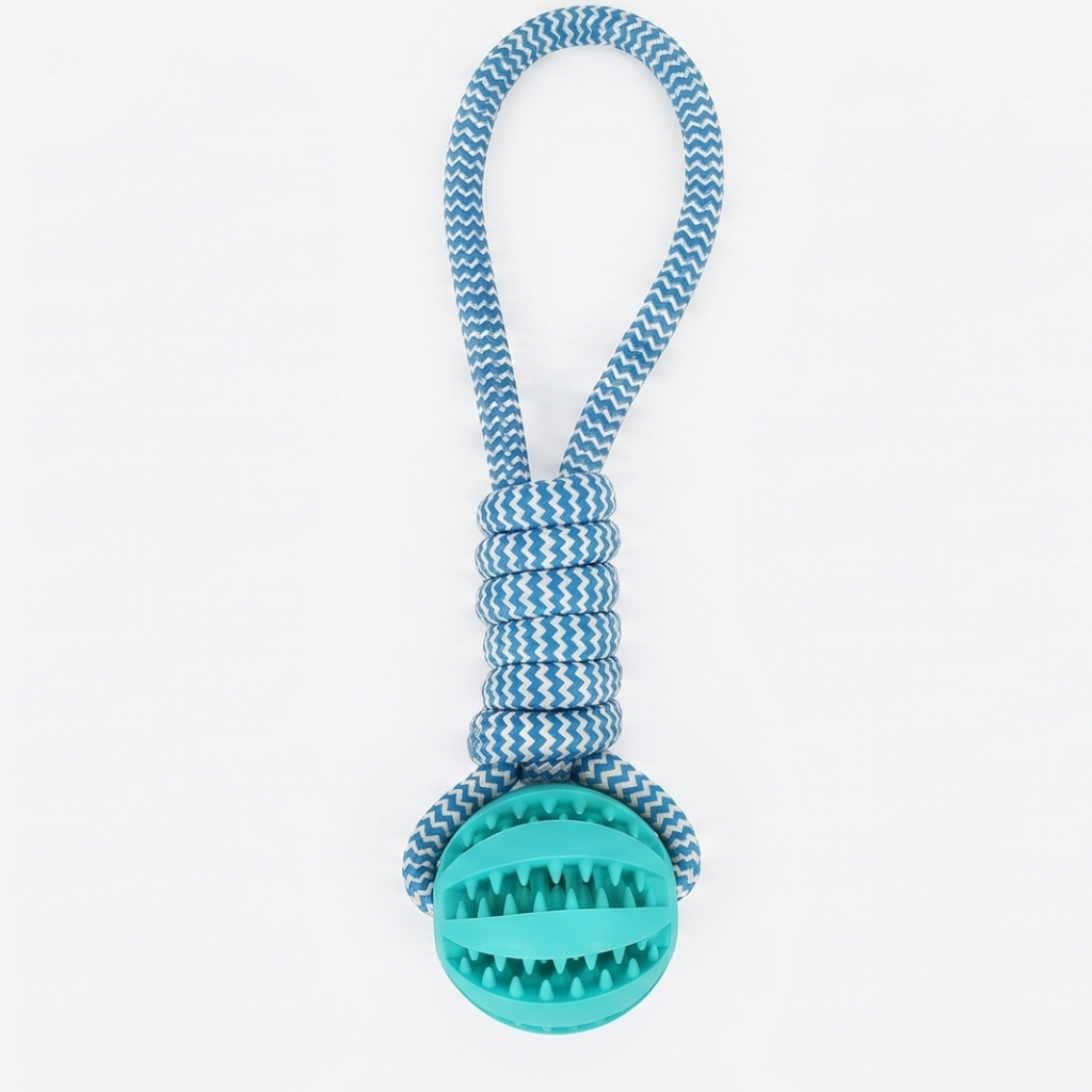 Rope Ball Tug Toy – Durable Cotton Chew & Interactive Dog Toy