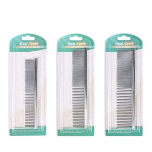 Dual-Teeth Stainless Steel Pet Comb – S, M & L Variants - Image 2