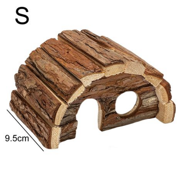 Natural Wood Rodent House/Hide (14cm) - Hamster/Mouse/Rat