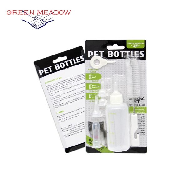 Green Meadow Pet Feeding Bottle Kit – Nursing Bottle for Puppies, Kittens & Small Animals