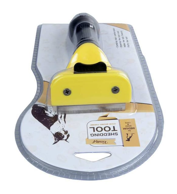 Shedding Tool for Medium & Large Dogs – 7.3cm Curved Blade Deshedding Comb