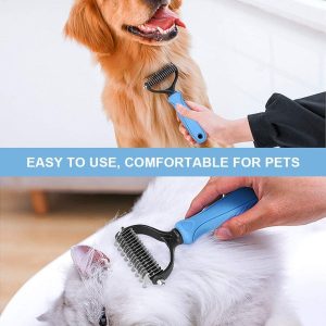 Pet Dematting Comb – 2-Sided Grooming Tool for Dogs & Cats - Image 3