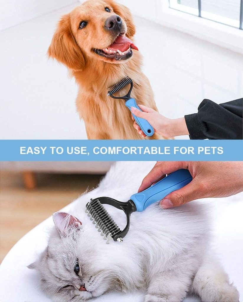 Pet Dematting Comb – 2-Sided Grooming Tool for Dogs & Cats