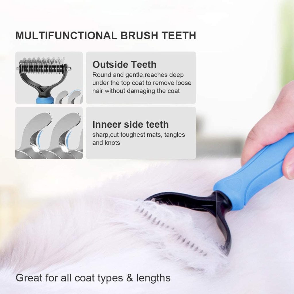 Pet Dematting Comb – 2-Sided Grooming Tool for Dogs & Cats