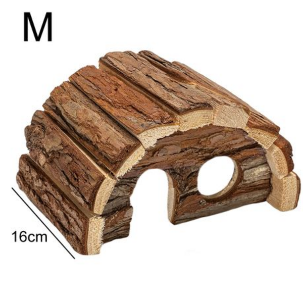 Natural Wood Rodent Hideout/House (24cm) - Hamster/Mouse/Rat