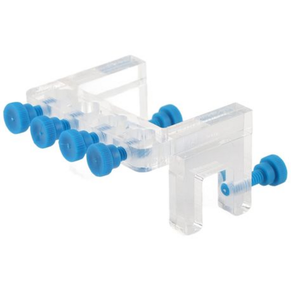 Acrylic 4-Tube Holder Clamp for Aquarium Dosing Lines (Up to 15mm Glass)