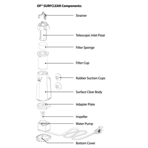 SOBO SK-03 Surf Clear Adjustable Aquarium Surface Skimmer
