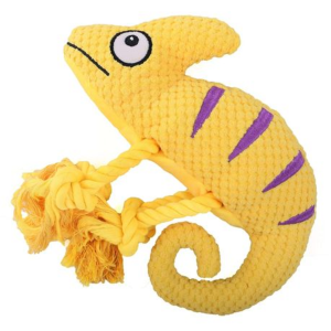 Squeaky Chameleon Rope Dog Toy (26cm) - Plush Chew & Tug Toy - Image 13