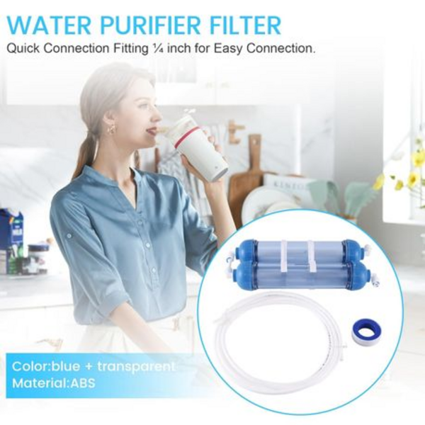 Dual Chamber Inline Resin/Carbon Housing for RO/DI Aquarium Systems
