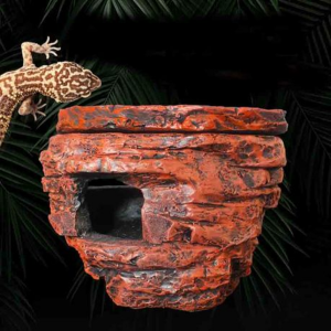 Reptile Hide Cave with Lid for geckos, snakes, lizards - Image 2