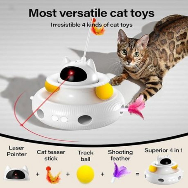 4-in-1 Interactive Smart Cat Toy