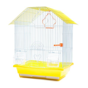 Pitched Roof Bird cage with Accessories 36x28x46cm - Image 7