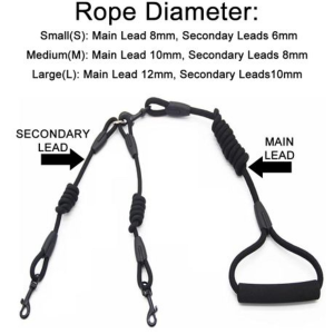 Nylon Double Dog Leash/Lead (Please Select Size) - Image 2