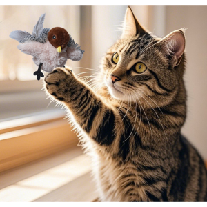Cat Toy Flapping Wings And Making Sound Sparrow - Interactive Relaxation - Image 5