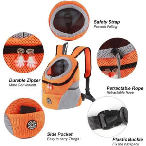 Dog & Cat Backpack L (41x27x9cm) - Please Select Colour - Orange - Image 2