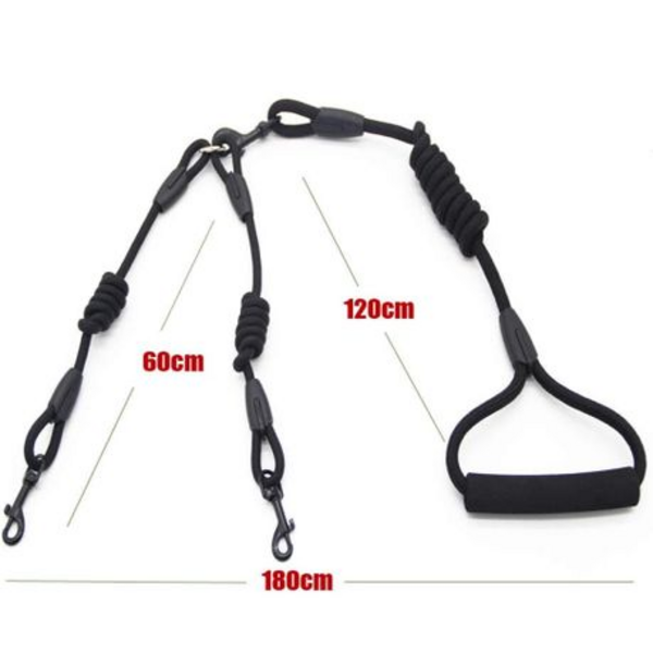 Nylon Double Dog Leash/Lead (Please Select Size)