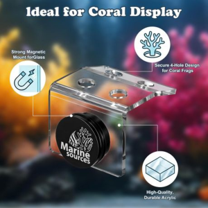 Marine Sources Magnetic Acrylic Coral Bracket Holder - 4-Hole - Image 2