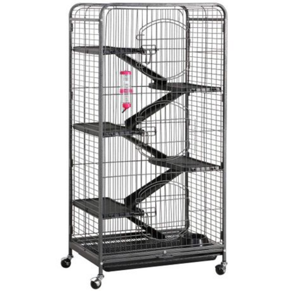 Small Animal 5 Tier Cage with Ramps & Accessories (64x43.5x131cm)