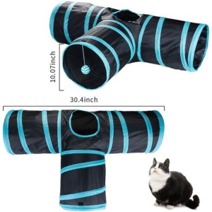 21 Piece Interactive Cat Play Set With T-shaped Tunnel - Image 3