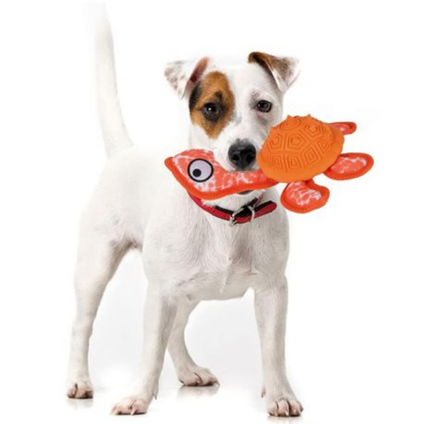 Turtle Dog Chew Toy with Squeeker & Treat Dispenser