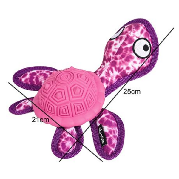 Turtle Dog Chew Toy with Squeeker & Treat Dispenser