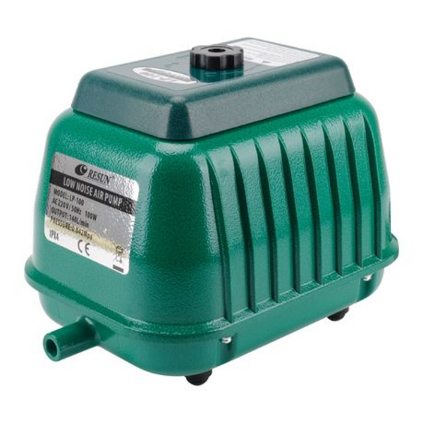 Resun LP-100 Air Pump (140 L/Min, 100Watt, 0.042 MPa) - Large Ponds, Quiet