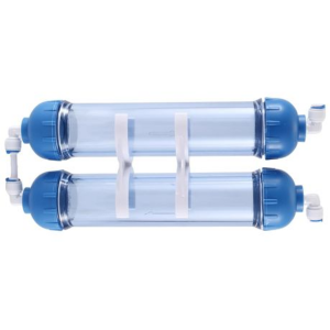 Dual Chamber Inline Resin/Carbon Housing for RO/DI Aquarium Systems