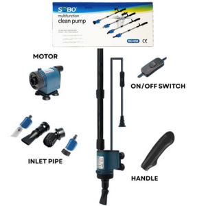 SOBO BO-058 Multifunction Aquarium Clean Pump Gravel Vacuum 32W - Image 2