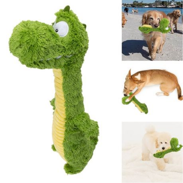 Dinosaur Plush Dog Toy with Squeaker - 47cm