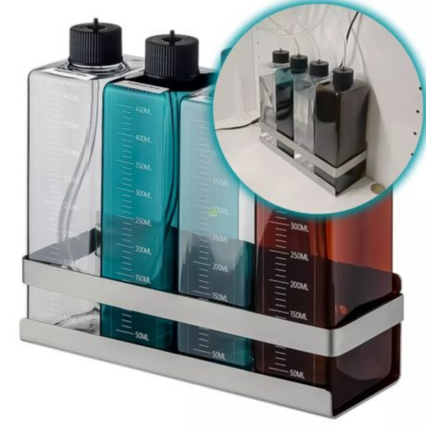 Chihiros Dosing Containers & Stainless Steel Holder Kit - 4 x 500ml