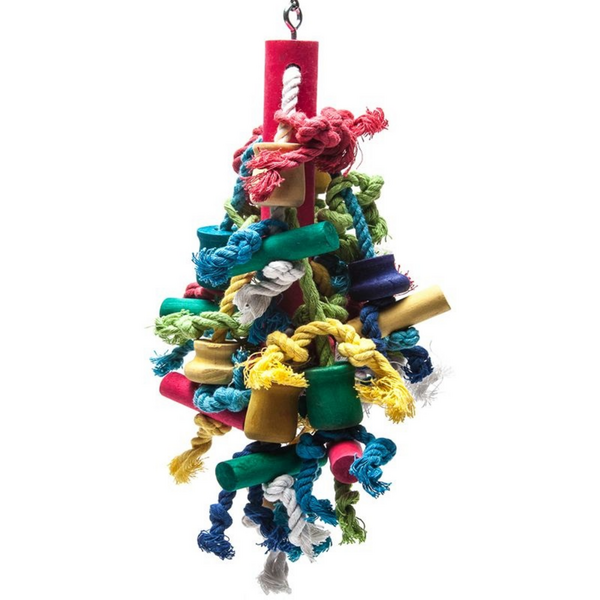 Parrot World Bird Toy Rope & Wood (T-045)
