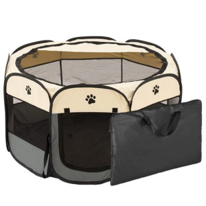 Portable Pet Playpen with Carry Bag (91cm x 91cm x 58cm) - Image 1