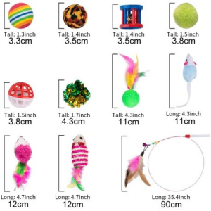 21 Piece Interactive Cat Play Set With T-shaped Tunnel - Image 2