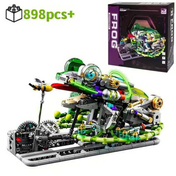 MJI Machinery Mechanical Frog Hand-Crank Display Model (898pcs, Ages 12+)