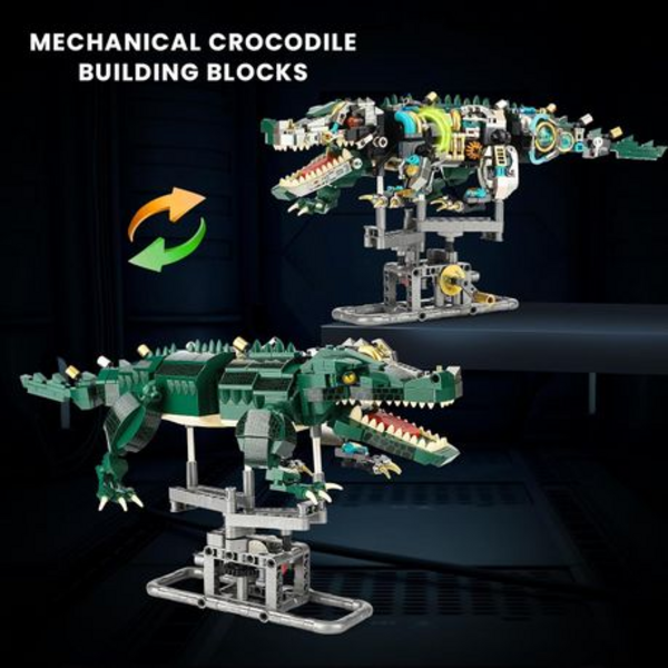 MJI Mechanical Crocodile Brick Set - 996 Pieces Ages 12+