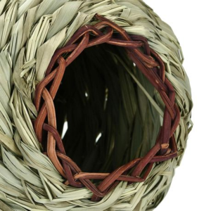 Hanging Woven Grass Bird Nest Hut - 13cm - Image 5