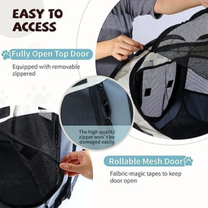 Portable Pet Playpen with Carry Bag (91cm x 91cm x 58cm) - Image 5