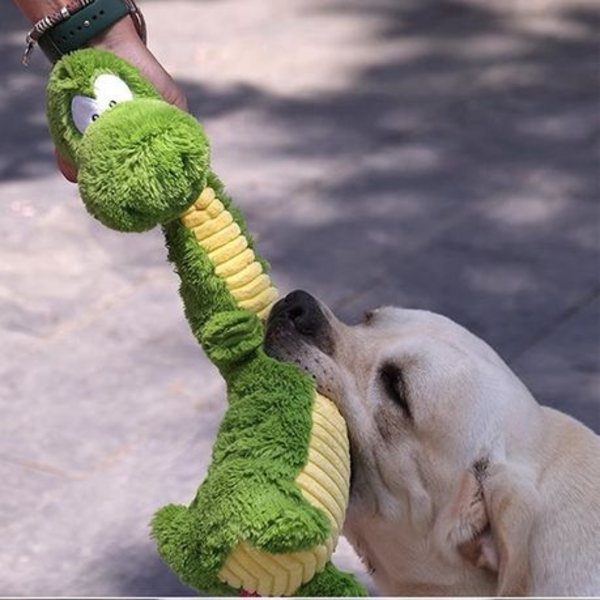 Dinosaur Plush Dog Toy with Squeaker - 47cm