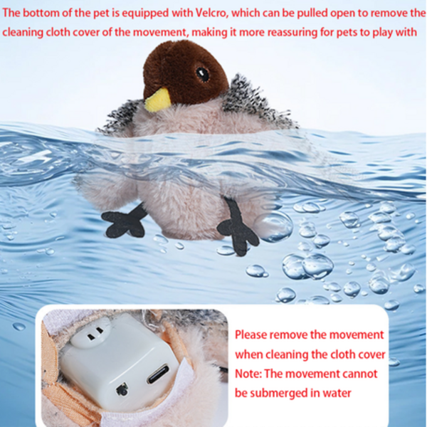 Cat Toy Flapping Wings And Making Sound Sparrow - Interactive Relaxation