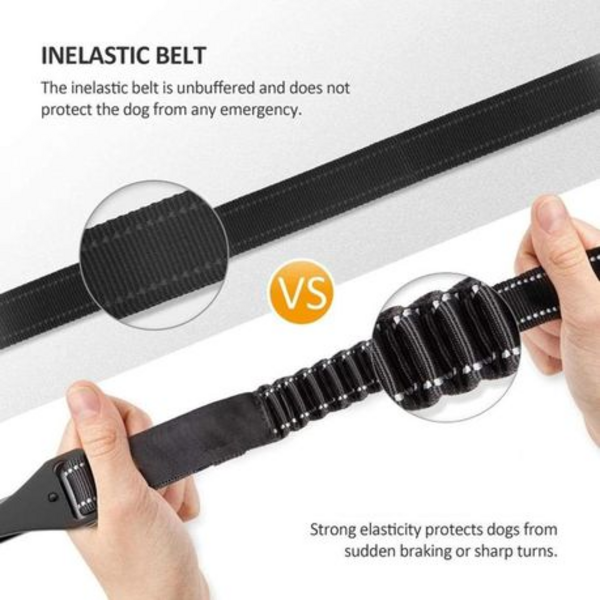2 Pack Adjustable Premium Dog Bungee Seatbelt