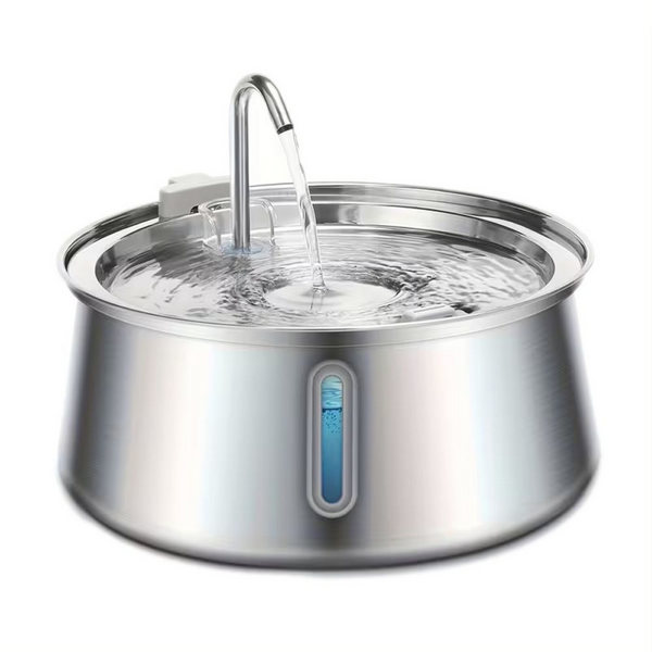 4.0L 304 Stainless Steel Pet Water Fountain with Filter - Quiet Flow