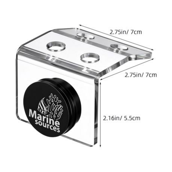 Marine Sources Magnetic Acrylic Coral Bracket Holder - 4-Hole