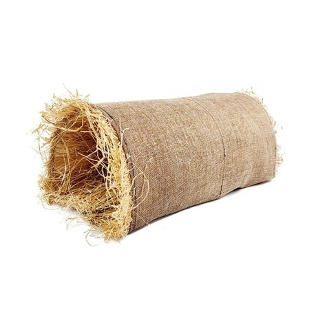Natural Hay Tunnel Hideout for Small Pets - L (38x19x16cm)